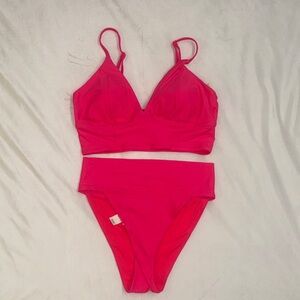 Aerie Vibrant Pink Bikini Set